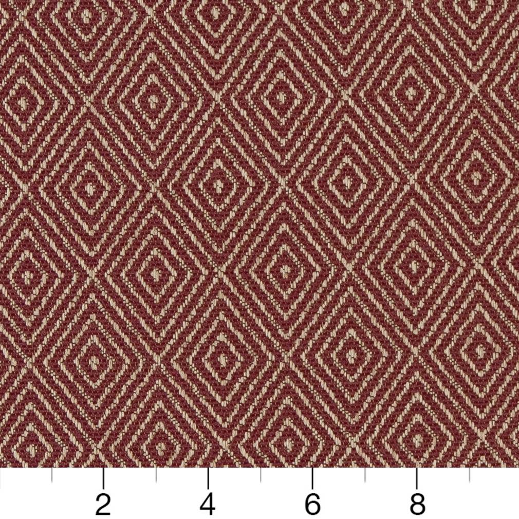 D1239 Abstract & Geometric,Diamonds Burgundy Diamond Red & Burgundy Charlotte Fabrics