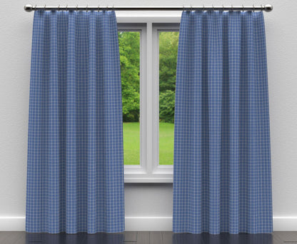 D123 Plaid,Small Scale Wedgewood Checkerboard Blue Charlotte Fabrics