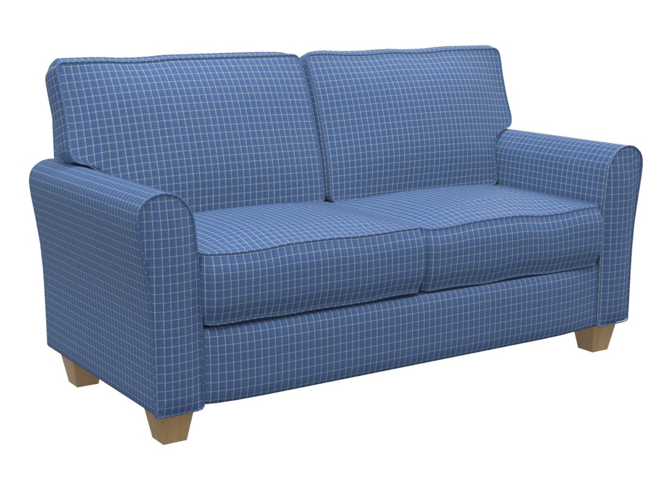 D123 Plaid,Small Scale Wedgewood Checkerboard Blue Charlotte Fabrics