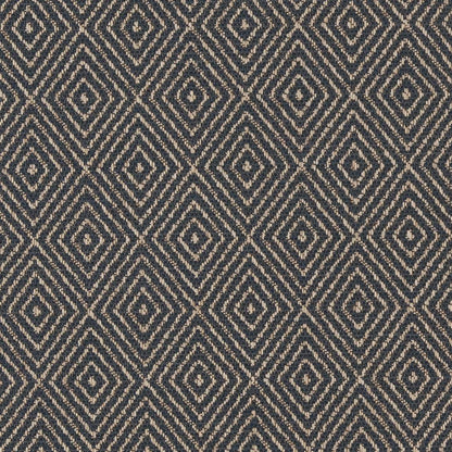 D1242 Abstract & Geometric,Diamonds Indigo Diamond Blue Charlotte Fabrics
