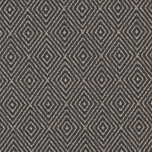 D1242 Abstract & Geometric,Diamonds Indigo Diamond Blue Charlotte Fabrics