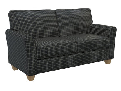 D124 Plaid,Small Scale Onyx Checkerboard Black Charlotte Fabrics