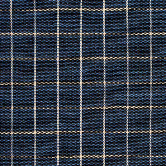 D127 Plaid,Small Scale Indigo Checkerboard Blue Charlotte Fabrics