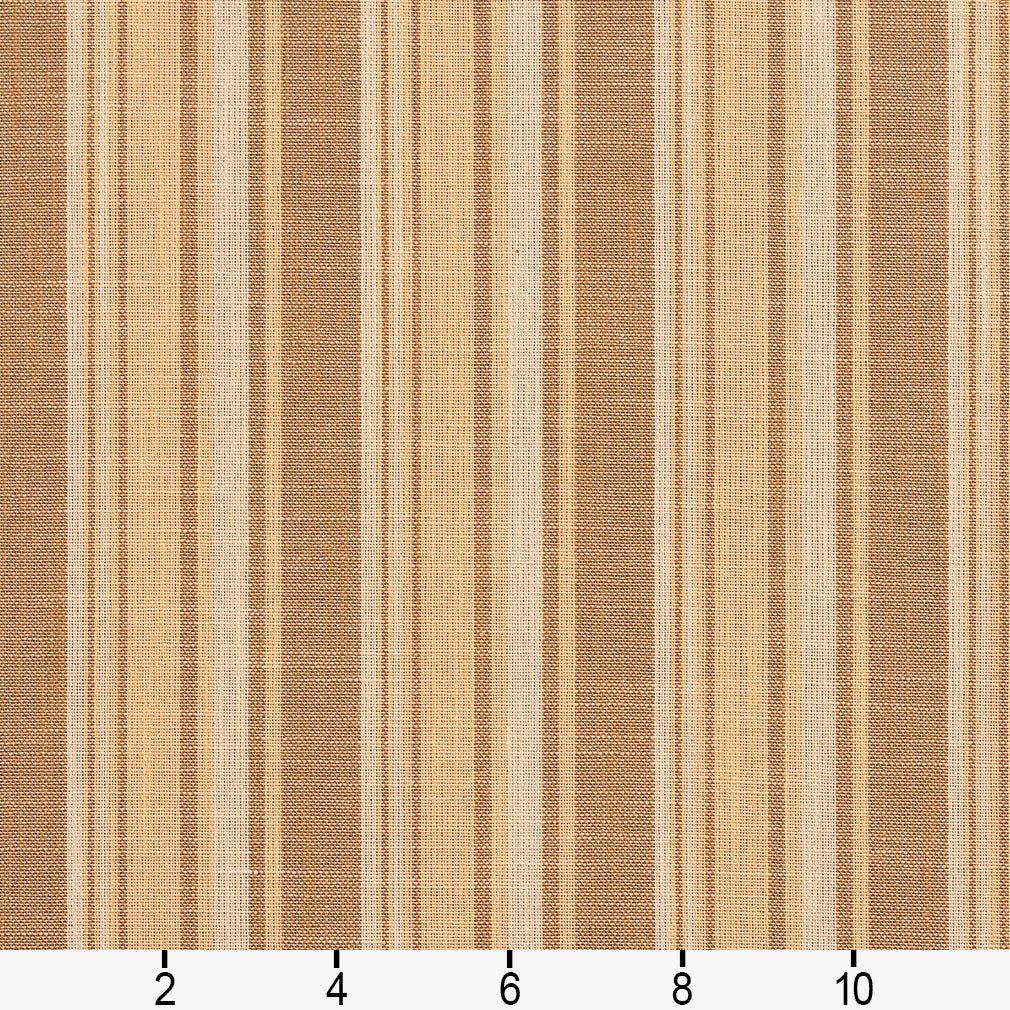 D128 Stripe Wheat Stripe Brown Charlotte Fabrics