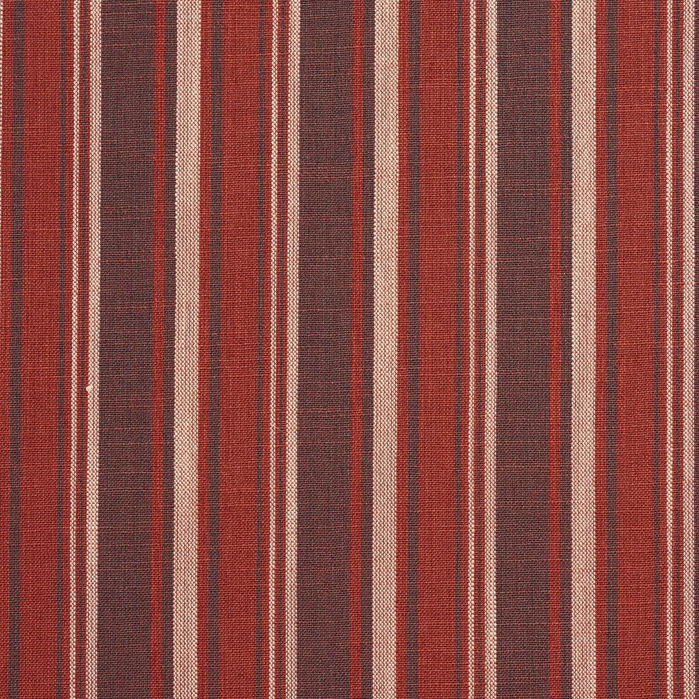 D129 Stripe Brick Stripe Red & Burgundy Charlotte Fabrics