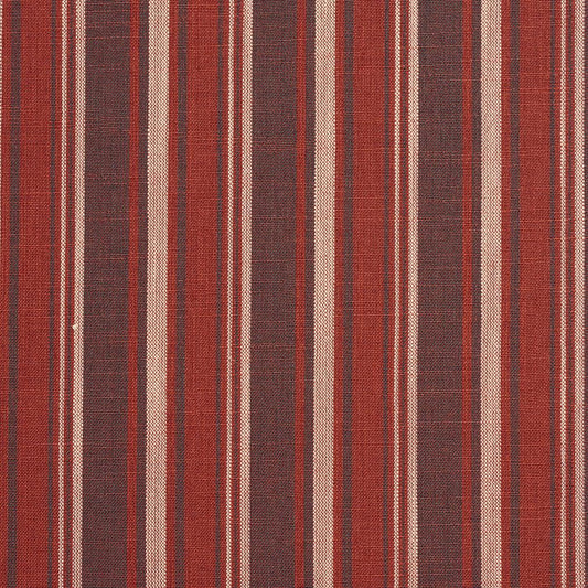 D129 Stripe Brick Stripe Red & Burgundy Charlotte Fabrics