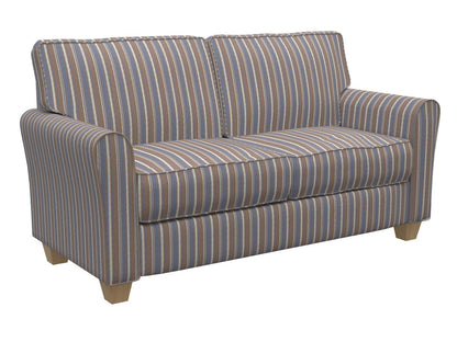 D130 Stripe Wedgewood Stripe Blue,Brown Charlotte Fabrics