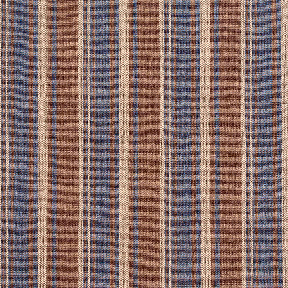 D130 Stripe Wedgewood Stripe Blue,Brown Charlotte Fabrics