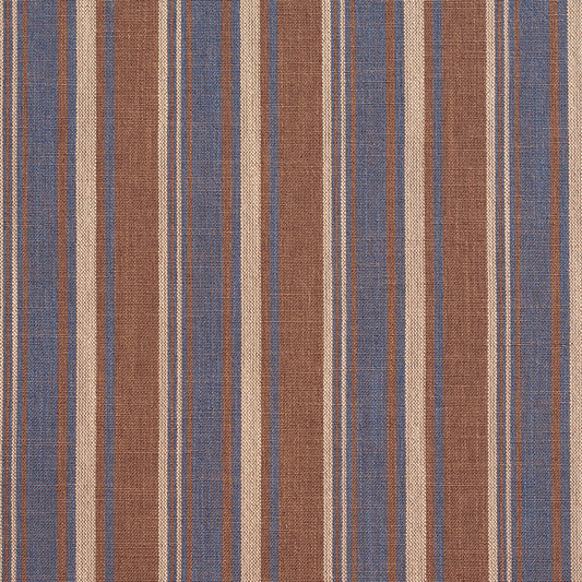 D130 Stripe Wedgewood Stripe Blue,Brown Charlotte Fabrics