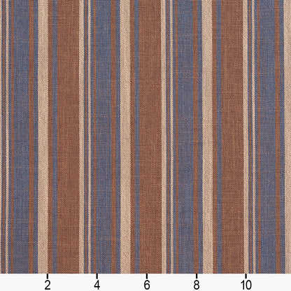 D130 Stripe Wedgewood Stripe Blue,Brown Charlotte Fabrics