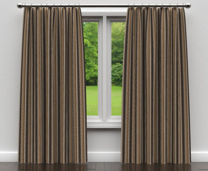 D131 Stripe Onyx Stripe Black,Brown Charlotte Fabrics