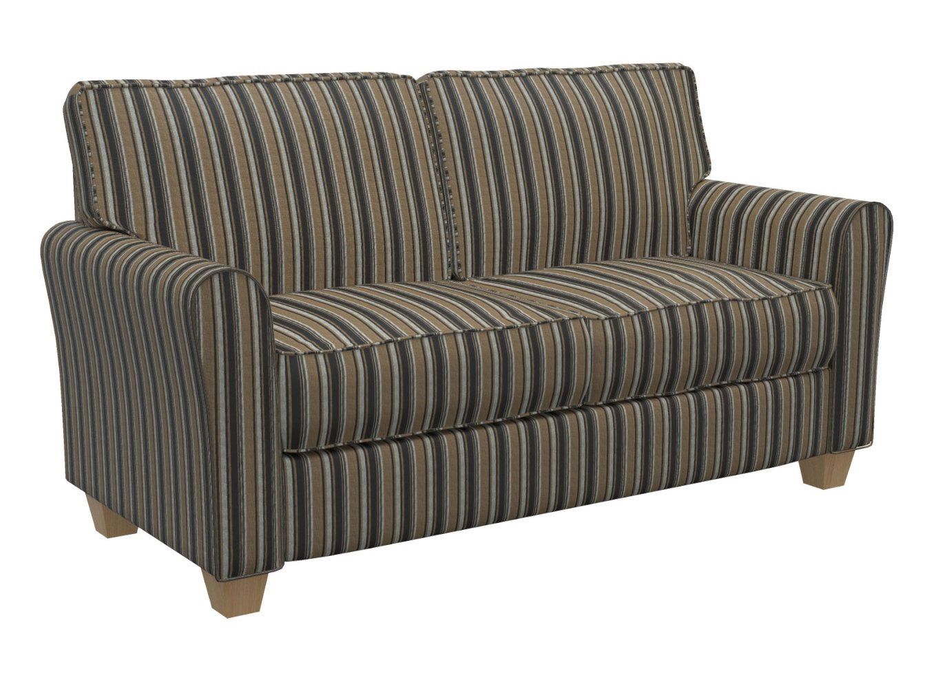 D131 Stripe Onyx Stripe Black,Brown Charlotte Fabrics