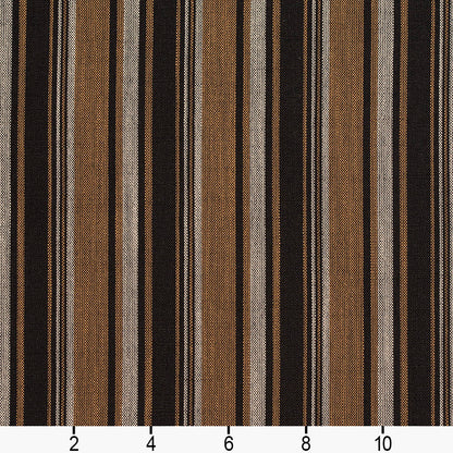 D131 Stripe Onyx Stripe Black,Brown Charlotte Fabrics