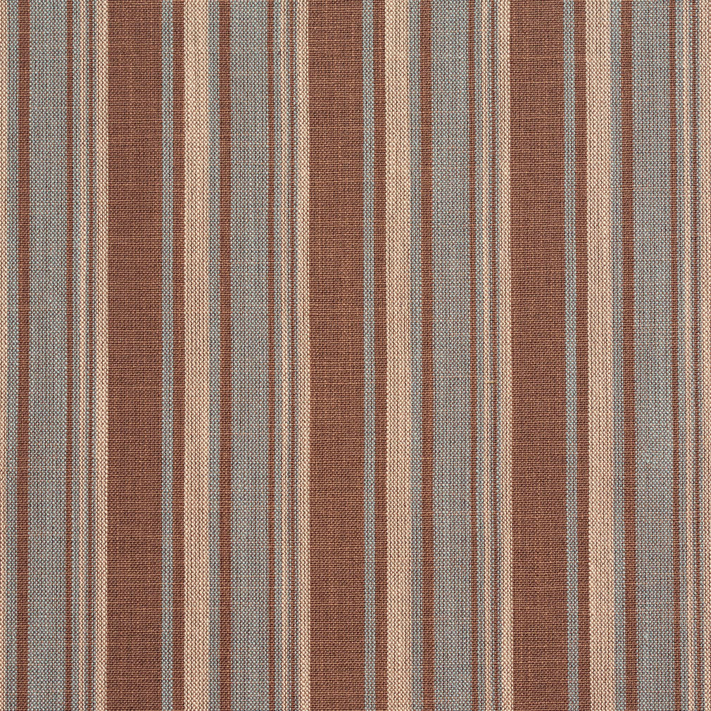 D132 Stripe Cornflower Stripe Aqua & Teal,Brown Charlotte Fabrics
