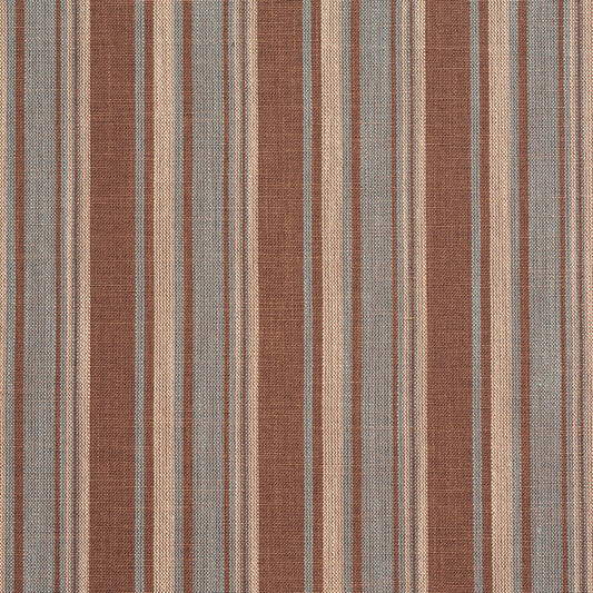 D132 Stripe Cornflower Stripe Aqua & Teal,Brown Charlotte Fabrics
