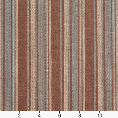 D132 Stripe Cornflower Stripe Aqua & Teal,Brown Charlotte Fabrics