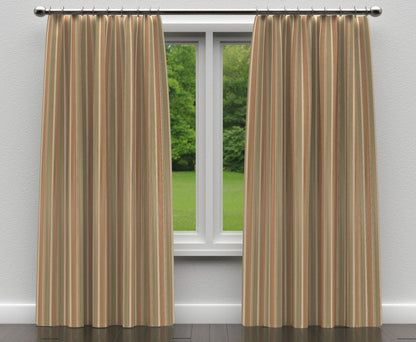 D133 Stripe Juniper Stripe Brown,Green Charlotte Fabrics