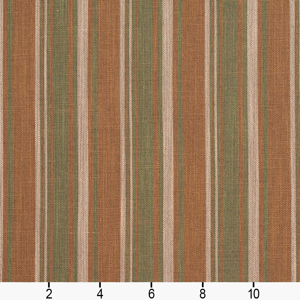 D133 Stripe Juniper Stripe Brown,Green Charlotte Fabrics