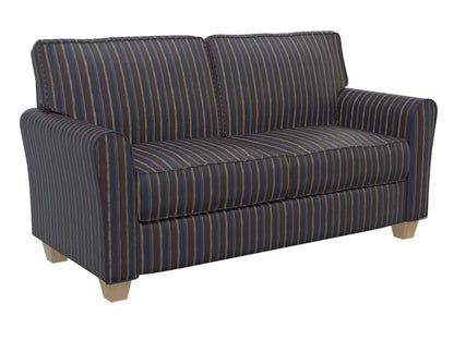 D134 Stripe Indigo Stripe Blue,Brown Charlotte Fabrics