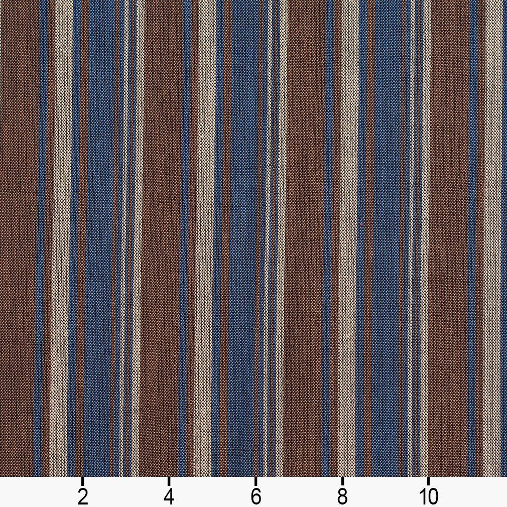 D134 Stripe Indigo Stripe Blue,Brown Charlotte Fabrics