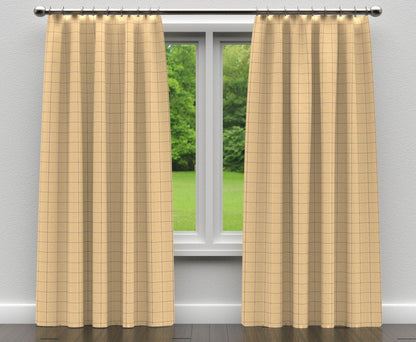 D135 Plaid Wheat Windowpane Gold & Yellow Charlotte Fabrics