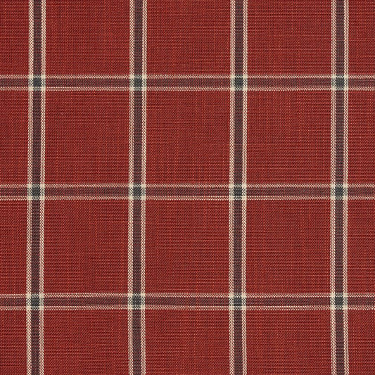 D136 Plaid Brick Windowpane Red & Burgundy Charlotte Fabrics