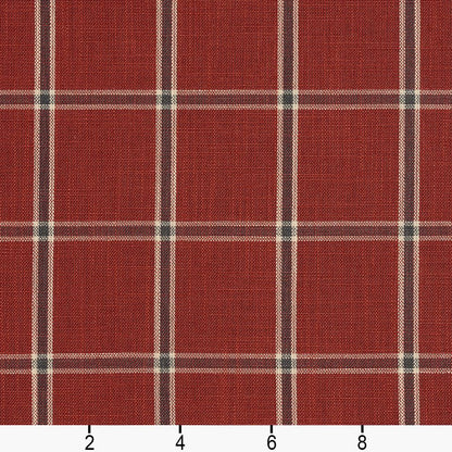 D136 Plaid Brick Windowpane Red & Burgundy Charlotte Fabrics