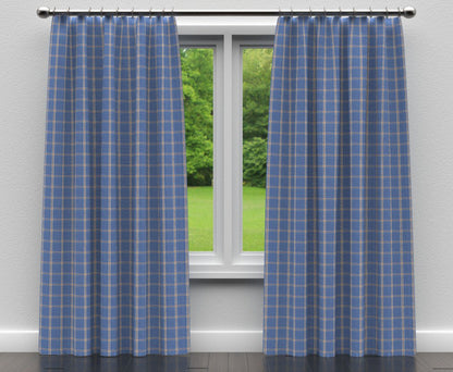 D137 Plaid Wedgewood Windowpane Blue Charlotte Fabrics