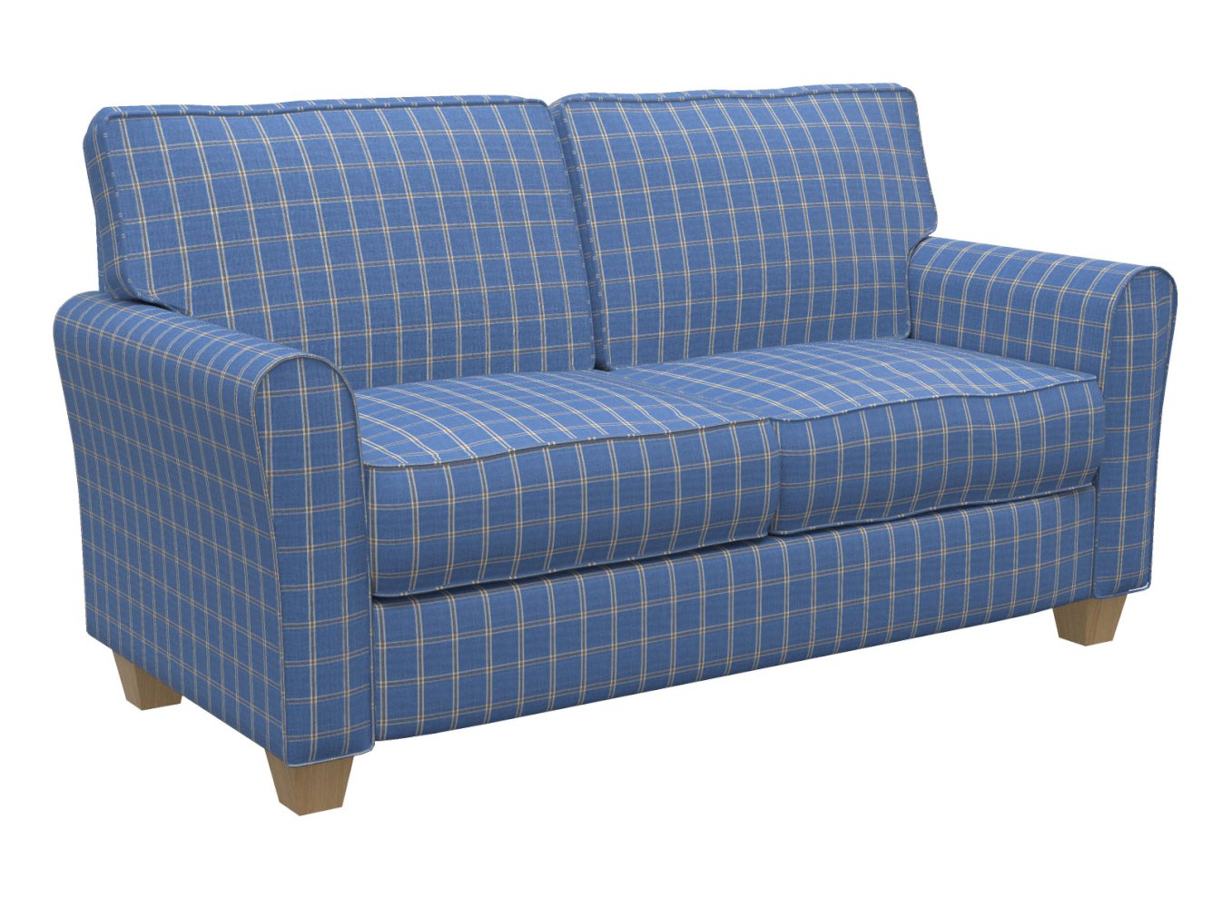 D137 Plaid Wedgewood Windowpane Blue Charlotte Fabrics