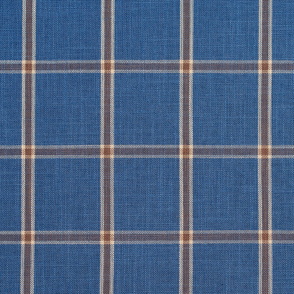 D137 Plaid Wedgewood Windowpane Blue Charlotte Fabrics