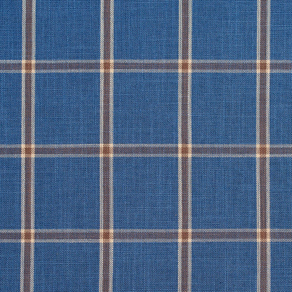 D137 Plaid Wedgewood Windowpane Blue Charlotte Fabrics