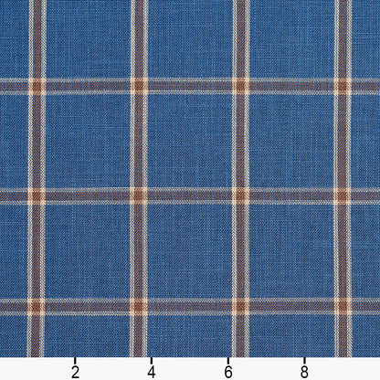 D137 Plaid Wedgewood Windowpane Blue Charlotte Fabrics