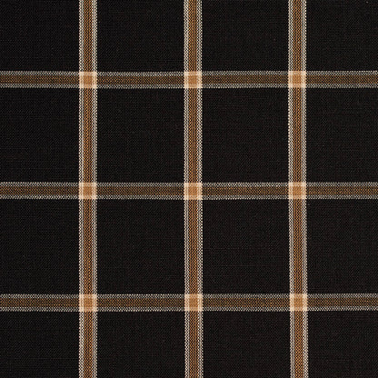 D138 Plaid Onyx Windowpane Black Charlotte Fabrics
