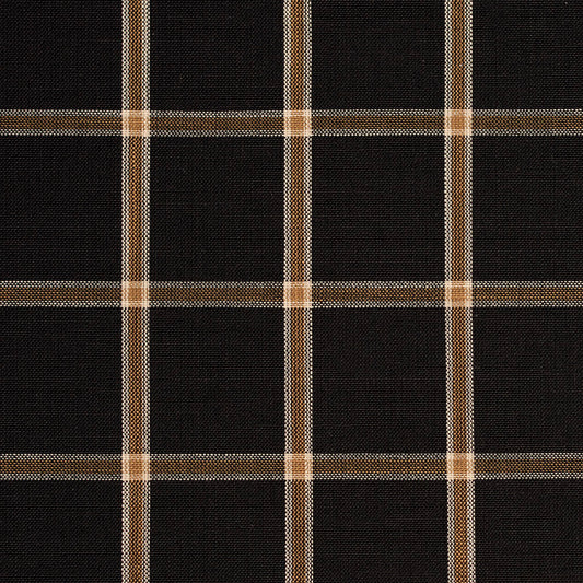 D138 Plaid Onyx Windowpane Black Charlotte Fabrics