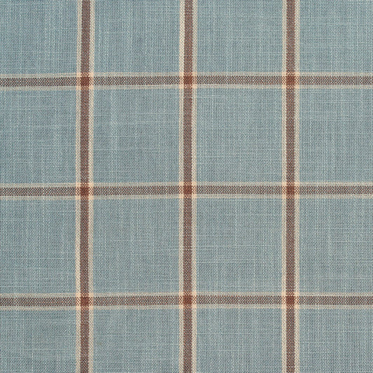 D139 Plaid Cornflower Windowpane Blue Charlotte Fabrics