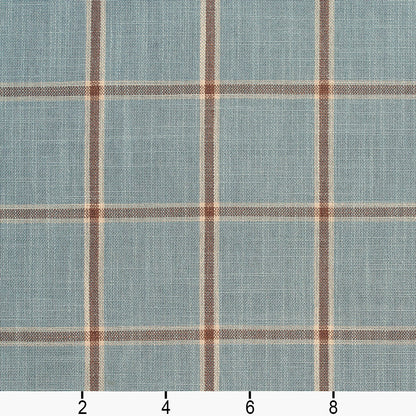 D139 Plaid Cornflower Windowpane Blue Charlotte Fabrics