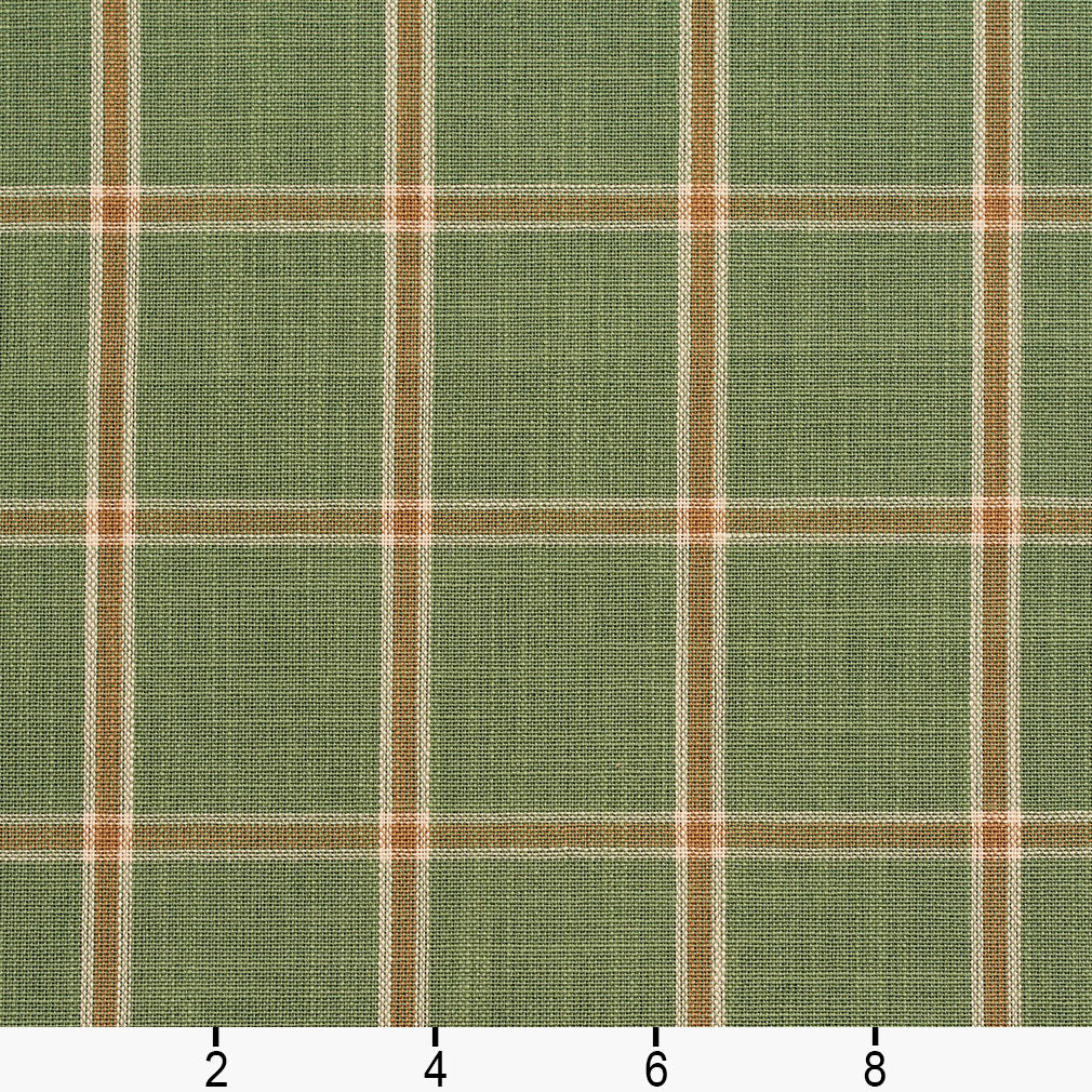 D140 Plaid Juniper Windowpane Green Charlotte Fabrics