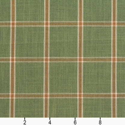 D140 Plaid Juniper Windowpane Green Charlotte Fabrics