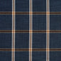 D141 Plaid Indigo Windowpane Blue Charlotte Fabrics