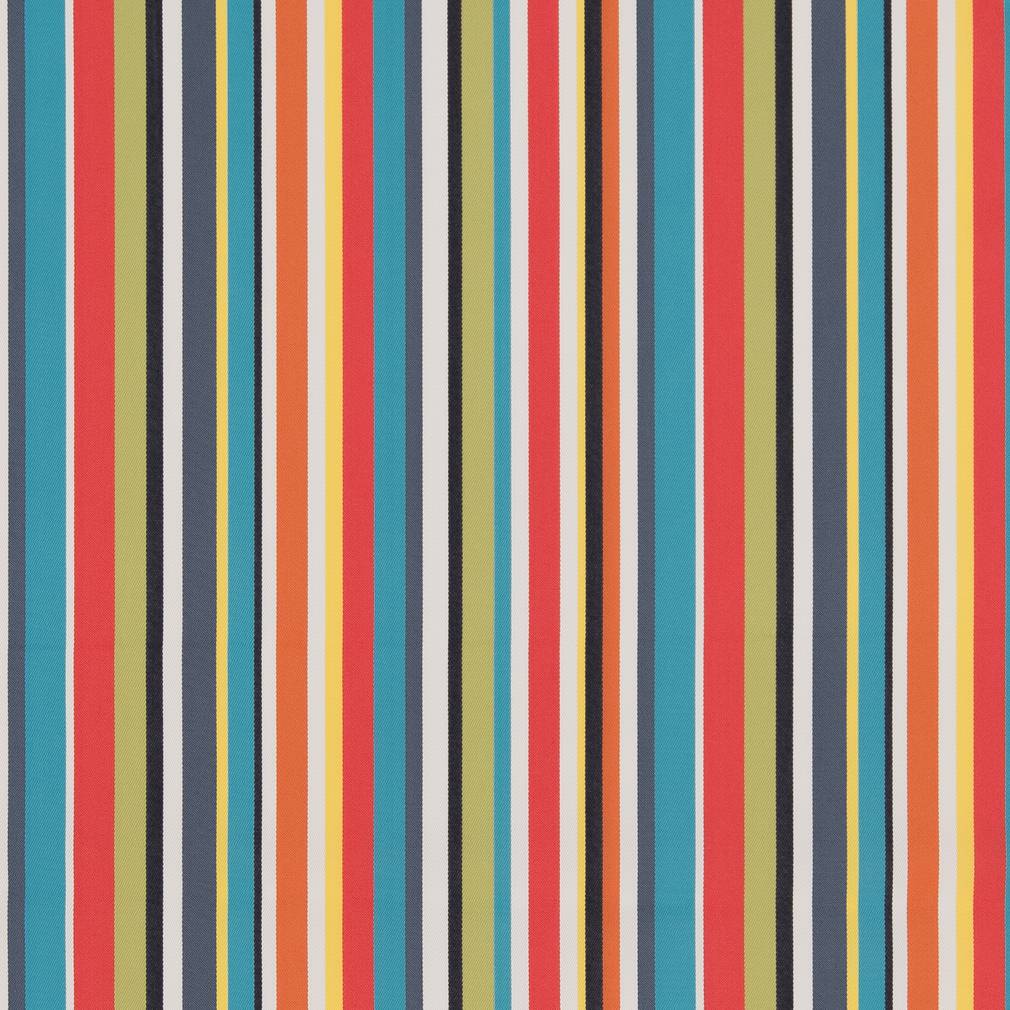 D1422 Stripe Fiesta Stripe Blue,Red & Burgundy Charlotte Fabrics