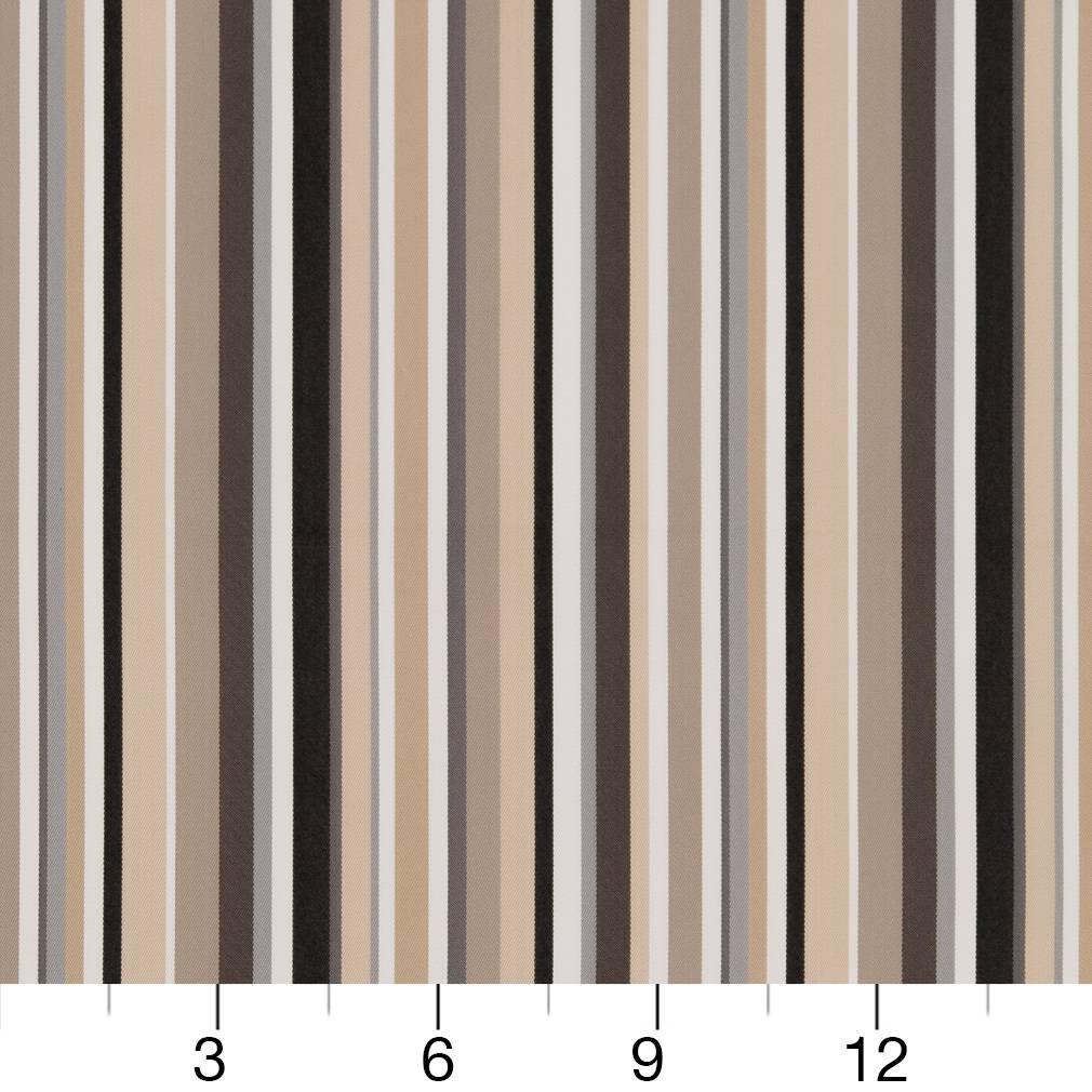 D1423 Stripe Desert Stripe Black,Brown Charlotte Fabrics