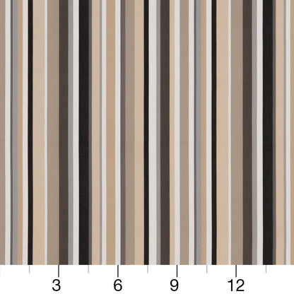 D1423 Stripe Desert Stripe Black,Brown Charlotte Fabrics