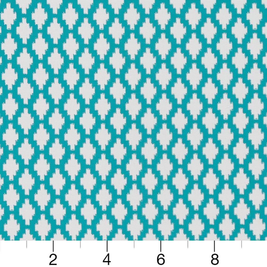 D1426 Abstract & Geometric,Diamonds,Global Aqua Inca Aqua & Teal Charlotte Fabrics