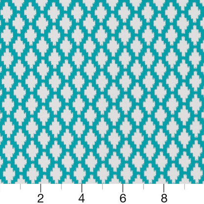 D1426 Abstract & Geometric,Diamonds,Global Aqua Inca Aqua & Teal Charlotte Fabrics