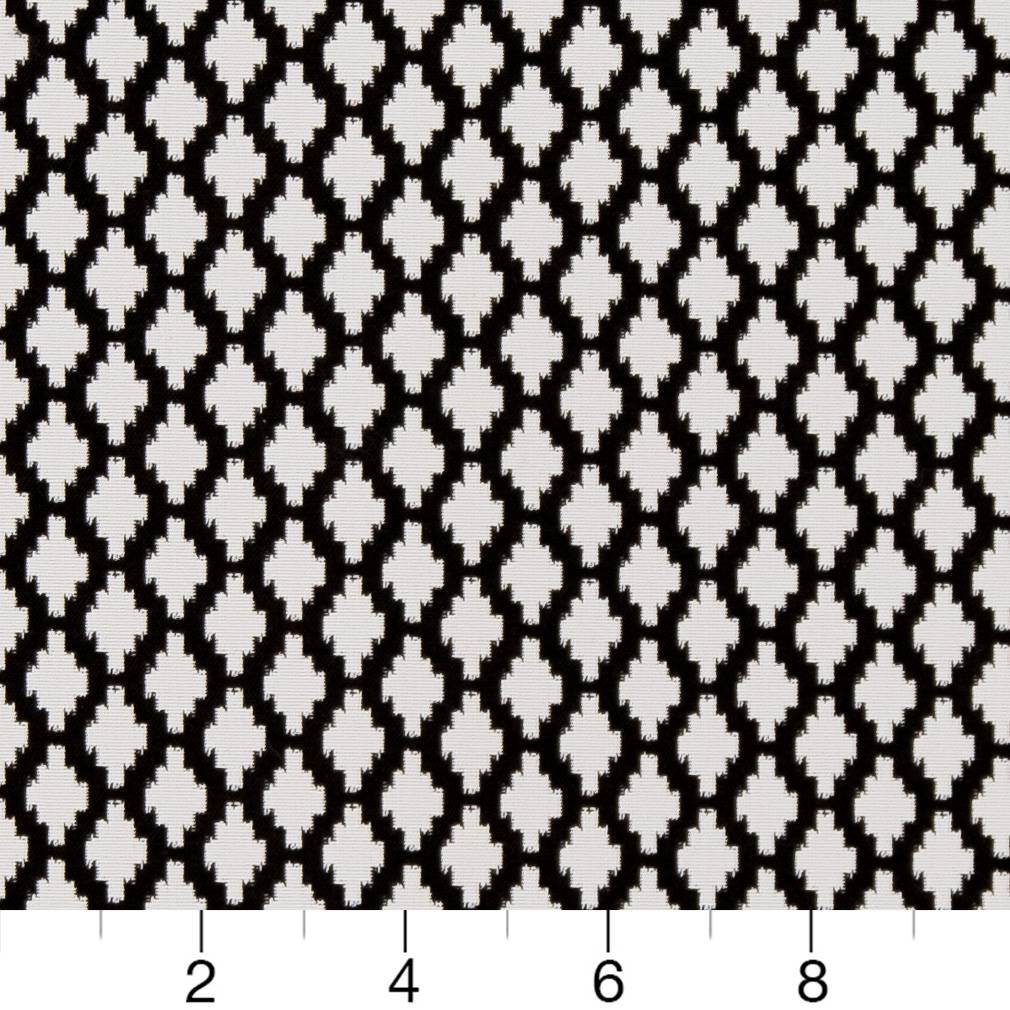 D1427 Abstract & Geometric,Diamonds,Global Onyx Inca Black Charlotte Fabrics