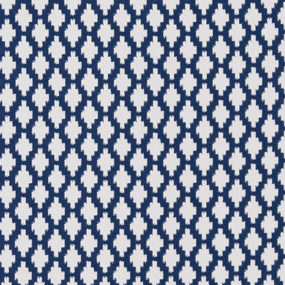 D1429 Abstract & Geometric,Diamonds,Global Indigo Inca Blue Charlotte Fabrics