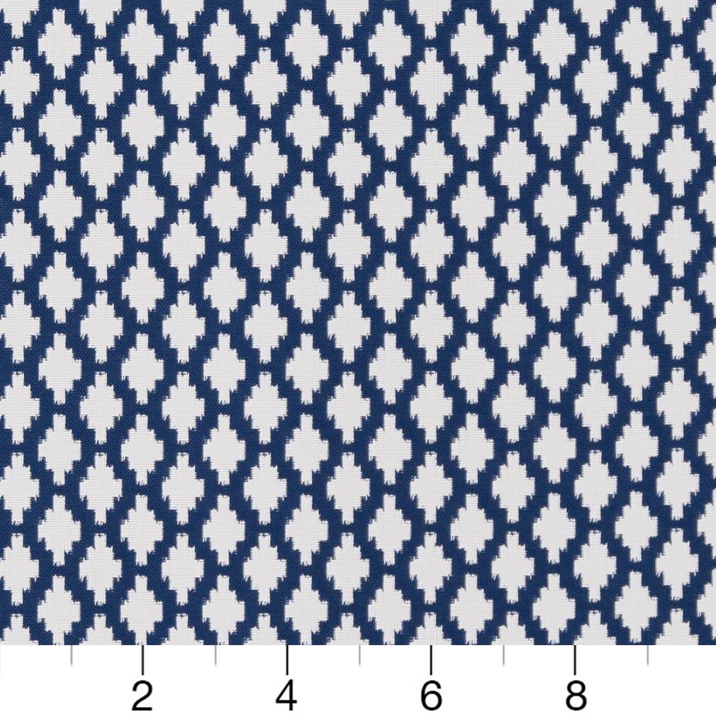 D1429 Abstract & Geometric,Diamonds,Global Indigo Inca Blue Charlotte Fabrics