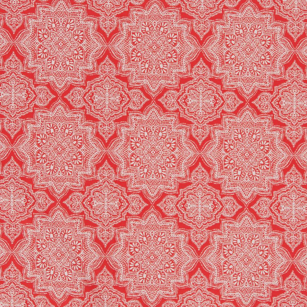 D1431 Abstract & Geometric,Global Fiesta Mandala Red & Burgundy Charlotte Fabrics