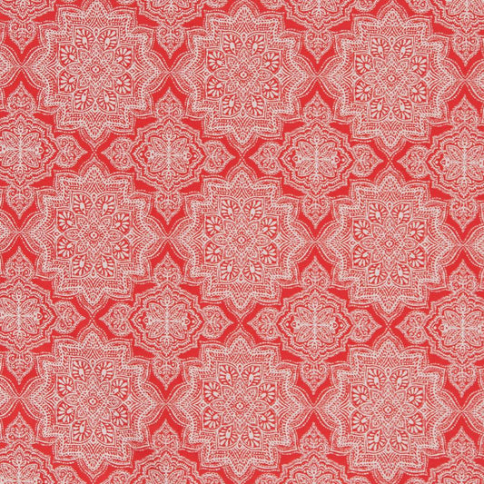 D1431 Abstract & Geometric,Global Fiesta Mandala Red & Burgundy Charlotte Fabrics