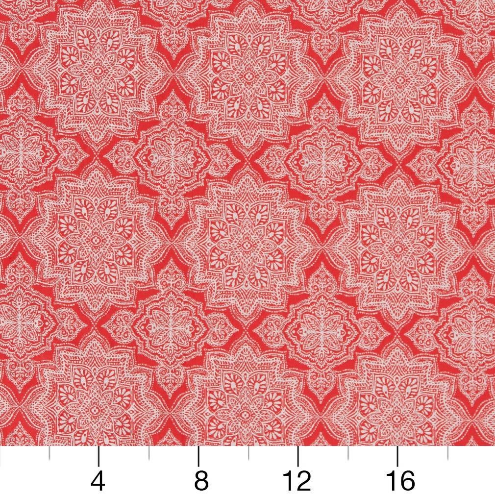 D1431 Abstract & Geometric,Global Fiesta Mandala Red & Burgundy Charlotte Fabrics